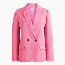 NWT J Crew Factory Drapey Twill Double-Breasted Blazer Size 12