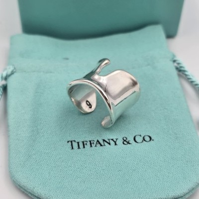 Tiffany & Co Elsa Peretti Sterling Silver Split Ring Size 9 | eBay