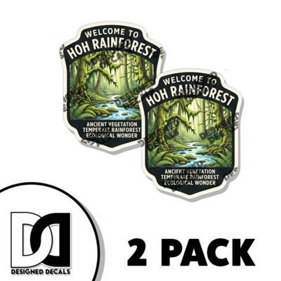 Hoh Rainforest Washington Destination Decals 2 PACK D487
