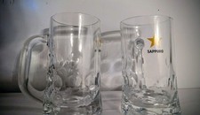 2 X SAPPORO beer glass 750ml