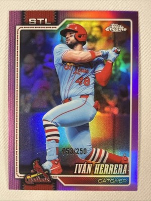 IVÁN HERRERA 2026 TOPPS CHROME PINK REFRACTOR /250 #82 CARDINALS