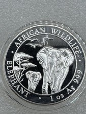 2015 Somalia 1 oz Silver Elephant BU