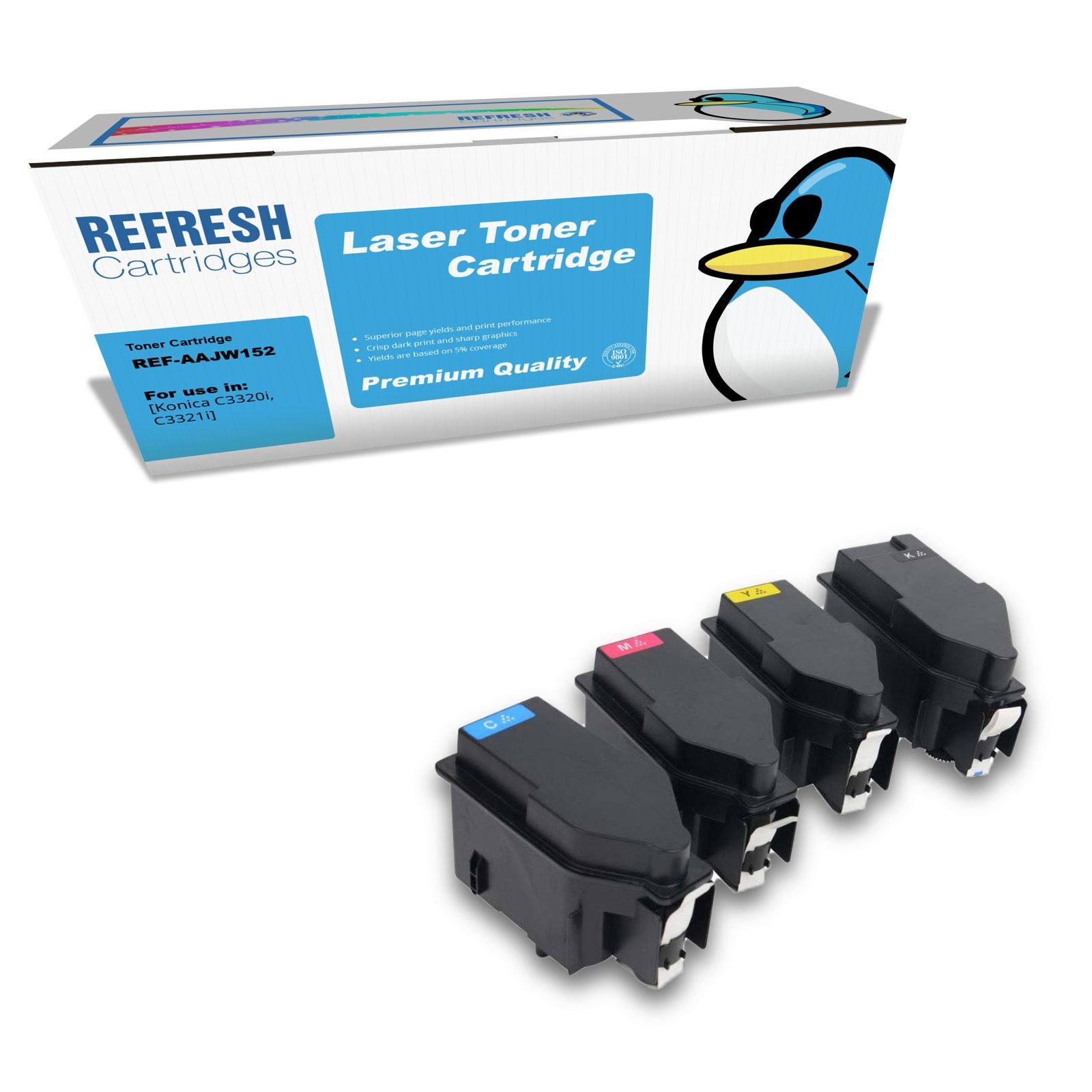 Refresh Cartridges Value Pack T Toner Compatible With Konica Minolta Printers