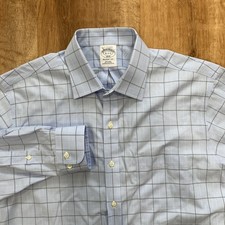 Brooks Brothers Regent Fit Mens 16 2/3 Button Up Long Sleeve Windowpane Check
