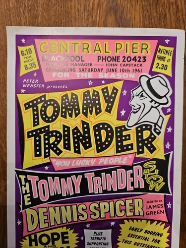 Formulario de reserva completo Tommy Trider original 1961 Blackpool Pier - Imagen 2 de 4