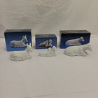 Avon Nativity Collectibles Porcelain Figurines Lot of 3 Animals Cow Lamb Donkey
