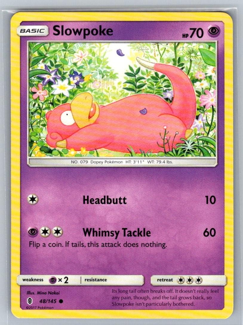 SLOWPOKE 48/145 C GUARDIANS RISING POKEMON NEAR MINT SLOWPOKE