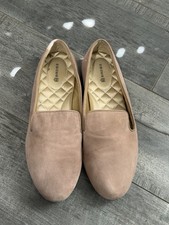 Birdies The Starling Blush Taupe Suede Loafers Smoking Slipper Flats Size 9