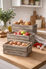 Old Spitalfields Market Wooden Rustic Handmade Storage Crates