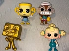 lot of 4 Cuphead Dice  Funko Pops gently used without box