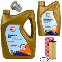 MotoröL Filter Set Gulf Formula GX 5W-40 6 Liter + Schraube FüR BMW 3Er 5Er E60