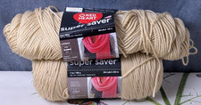 Red Heart Super Saver Yarn Buff Beige Medium 4 Acrylic Knitting Crochet 364 Yds