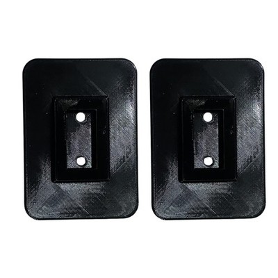 2x Markisenfußplatten für Thule Omnistor Fiamma Wohnmobil Schwarz