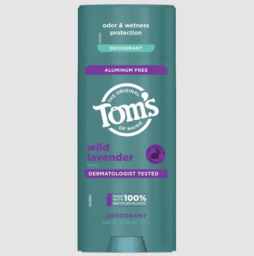 NEW Tom's of Maine Wild Lavender Deodorant Aluminum Free Unisex 3.25 oz 92 g