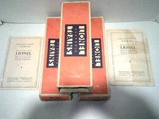 LIONEL VINTAGE PASSENGER CAN BOXES AND INSTRUCTION SHEETS PRE WAR