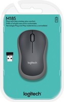 Logitech M185 Wireless Maus 1000 Dpi Grau