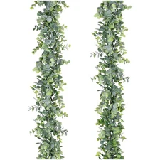 Realistic 5.5 Feet Eucalyptus Garland - Perfect for Stylish Weddings & Parties