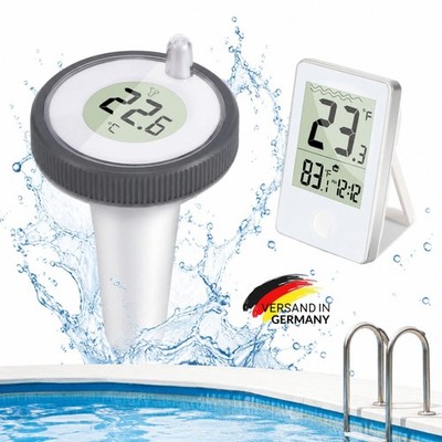 YOUKUKE Digitales Teich- & Pool-Thermometer, Funk-Empfänger, Farb-LCD, IP67 NEU!