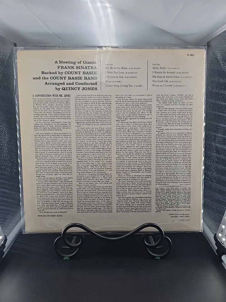 FRANK SINATRA-COUNT BASIE: IT MIGHT AS WELL BE SWING LP REPRISE P PRESS VG+/VG+ - Image 2 of 4