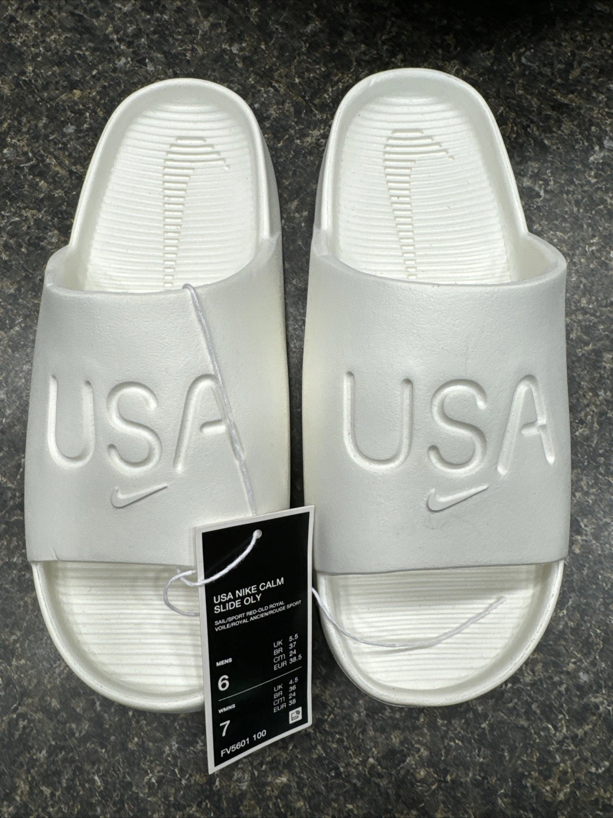 Nike Calm Slide (FD4116 100) TAGLIA 6 UOMO VELA VELA donna 7 nuove con etichetta