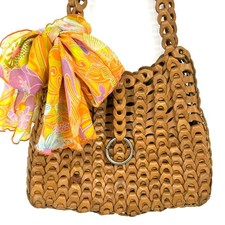 Vintage 1960s 1970s Mod Floral Watercolor Chiffon Scarf