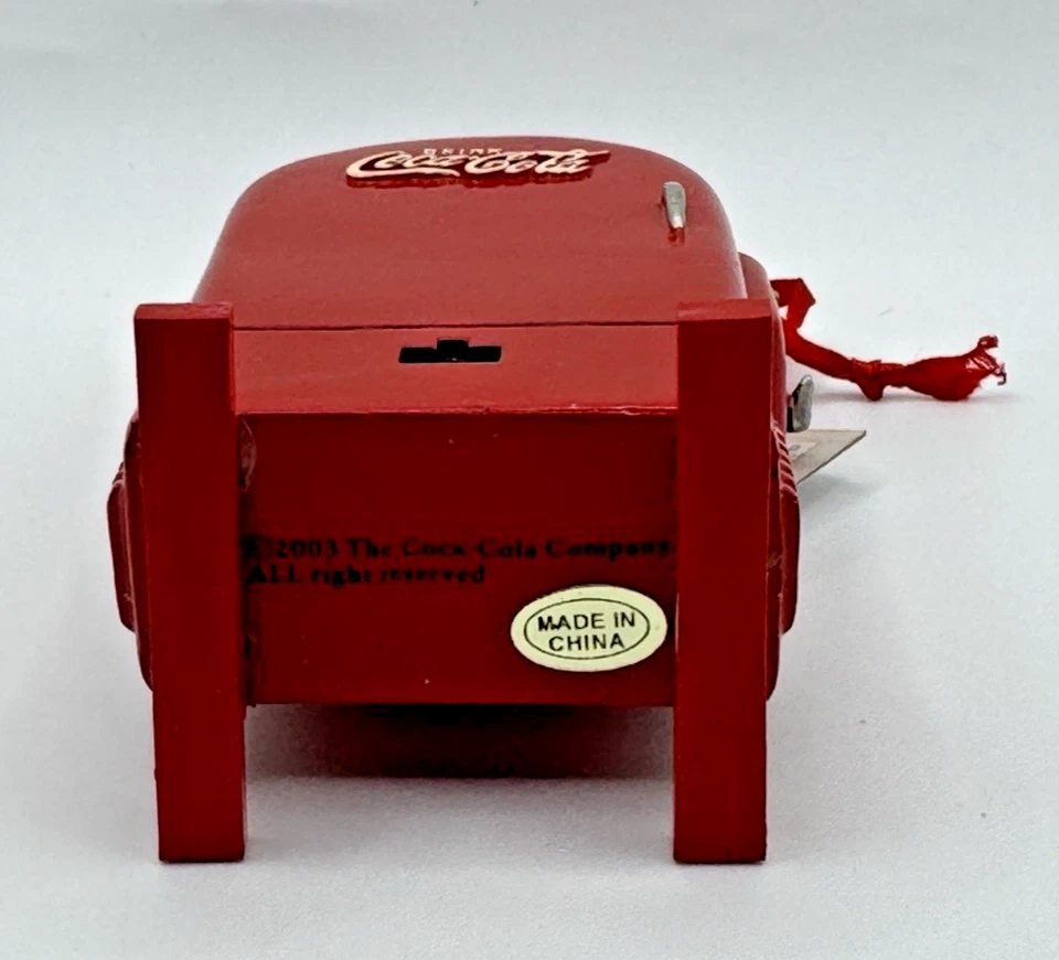 New Kurt Adler Coca-Cola Vending Machine Ornament Vintage Style Coke Dispenser - Image 2 of 4