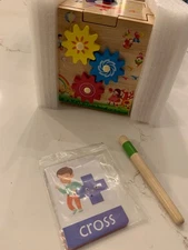 Wooden Activity Cube, 8-in-1 Wooden Learning Toy for 12 M+ Toddler NEW In Box