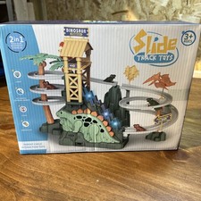 Dinosaur Climbing Slide Toy, Dinosaur Race Track Game Dino Car Track...