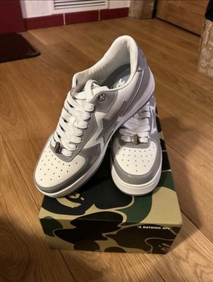 Bapesta Schuhe In Grau Gr. 8.5 Neu Ungetragen mit Karton Top Zustand