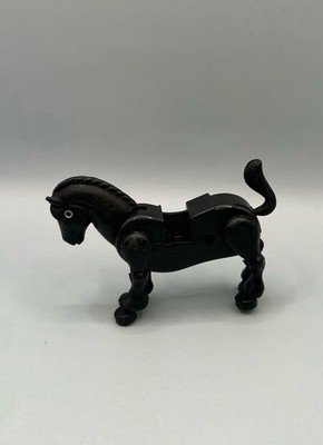 Vintage Coko Building Brick Black Knight Horse for Castle Set Rare Piece