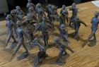 Vintage ‘63 Louis Marx 1/32 Scale German Gray Infantry Soldier Lot (25)