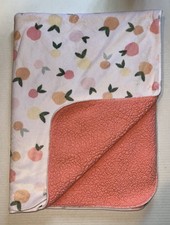 CLOUD ISLAND TARGET ORANGE LEMON PEACH APRICOT SHERPA BABY BLANKET F3