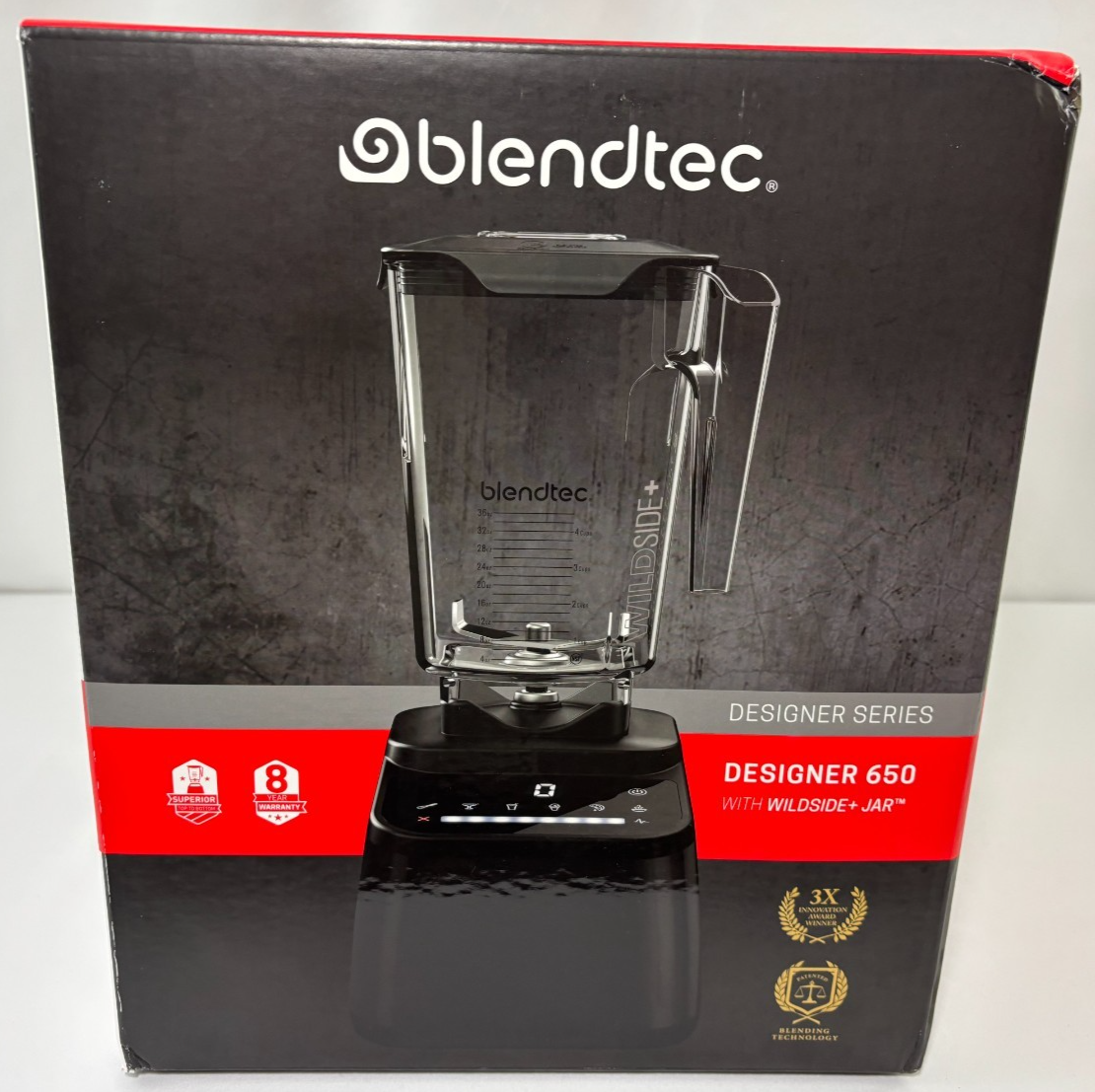 Blendtec DESIGNER 650 With Wildside Jar Countertop Blender Black