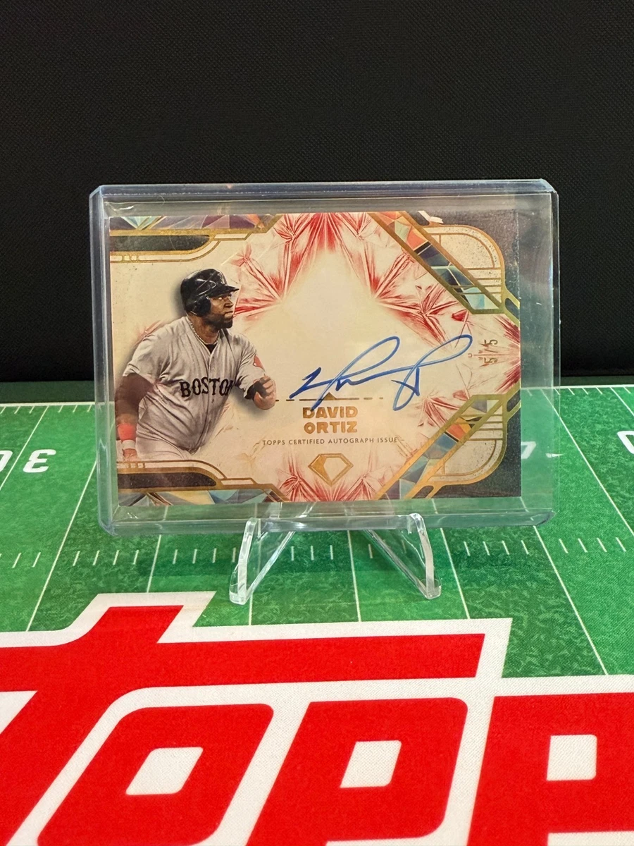 Topps David Ortiz Autographed Baseball Sports Trading Cards