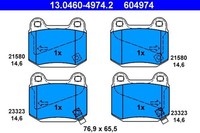 ATE BremsbelÄGe Bremsbelagsatz Hinten FüR Nissan 350Z Subaru Impreza Mitsubishi