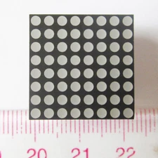 1pc Common Cathode 8x8 Dot Matrix 1.9mm Dia.Red LED Display 1.8V 10mcd 640nm