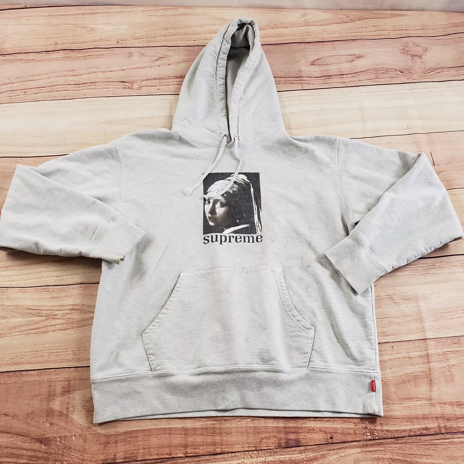 Supreme Pull Homme Moyen Gris Noir Sweat à Capuche Streetwear Adulte *