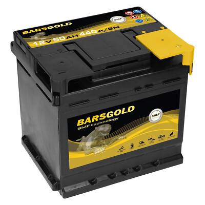 PKW Batterie 12V 50Ah 440A Bars Gold Wartungsfrei sofort einsatzbereit NEU