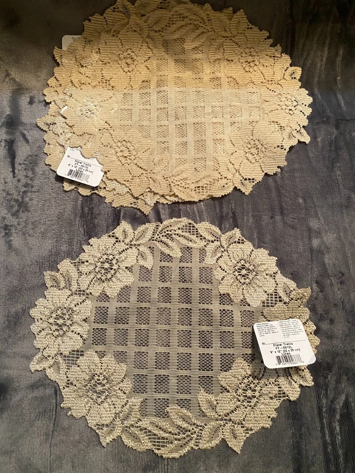 Heritage NUEVO #FT-0912L ENREJADO FLORAL 9 x 12 Dolly, Juego de 3 unidades, color crudo Foto 2 de 3