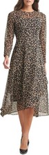 Tommy Hilfiger Fit & Flare Long Sleeve Midi Dress Size 10