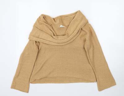 Off Shoot Damen Pullover beige Rollkragen Acrylmischung Größe M