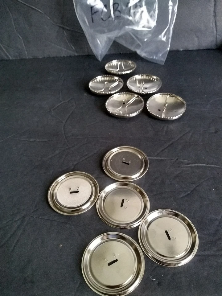 5 Custom Round Metal Button to Cover Clasp 1 Set 2 Pcs 1 7/8" Diameter - Image 2 of 4