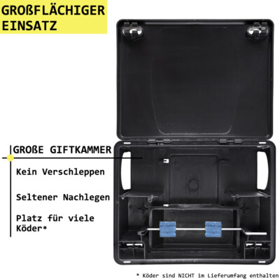 2x Köderstation Mäusefalle Mäusebox Köderbox Rattenbox - Foto 10