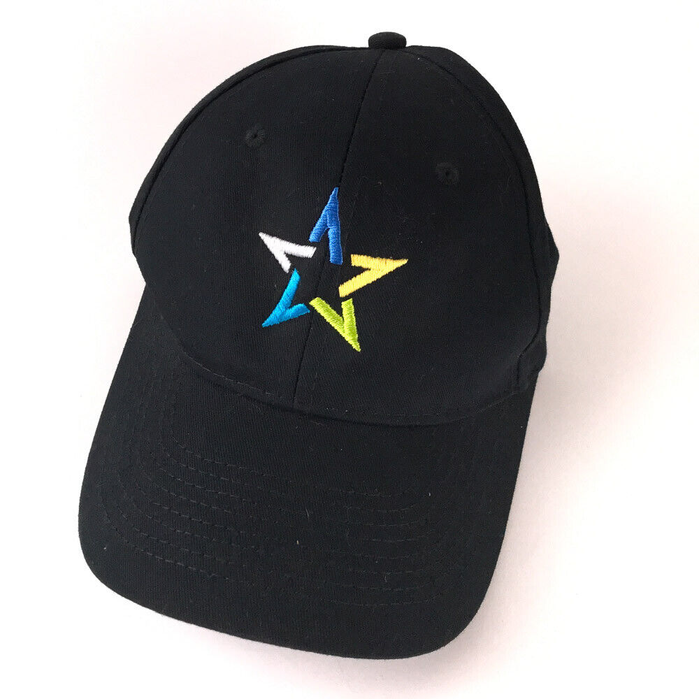 All Star Hat Multi Color Star Logo On Black Cap - image 1