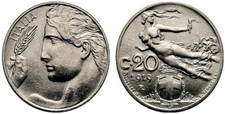 20 Centesimi Libertà 1908-1922