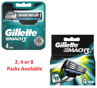 Gillette Mach3 Rasierklingen 4er Pack Nachfüllpack Herren Rasierkartuschen Multipack