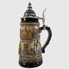 Rustic German Cities Limited Edition with Guard Panorama Le Beer Stein .25 L