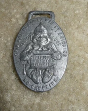 Vintage Lead Watch Key Fob Dr Pepper Soda Advertising