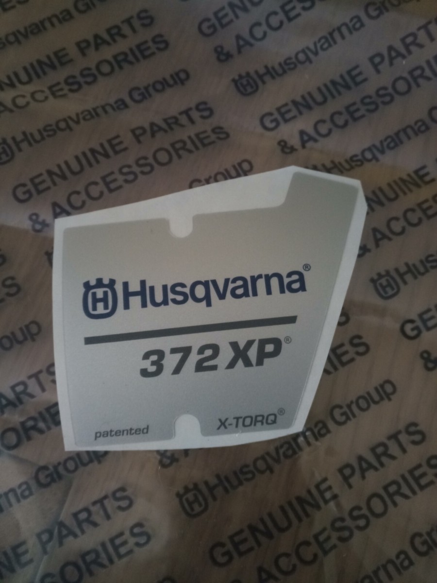 New Original Husqvarna OEM 372 XP x-torq sticker decal 537230212