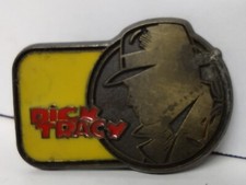 Vintage 80s Dick Tracy Comic Strip Film Walt Disney TV Movie Promo Belt Buckle